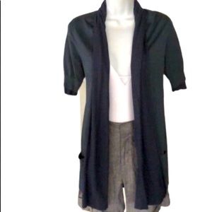 THEORY DOUBLE LAYER SHORT SLEEVE SWEATER • sz S